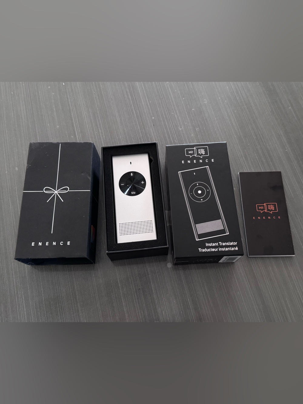 ENENCE Instant Translator - Silver and Black - 36+ Languages